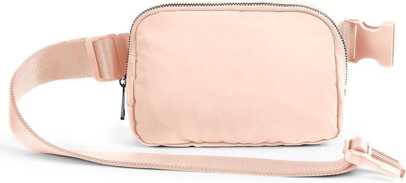 ODODOS Unisex Mini Belt Bag with Adjustable Strap Small Fanny Pack for Workout Running Traveling Hiking, Pale Coral - Image 3